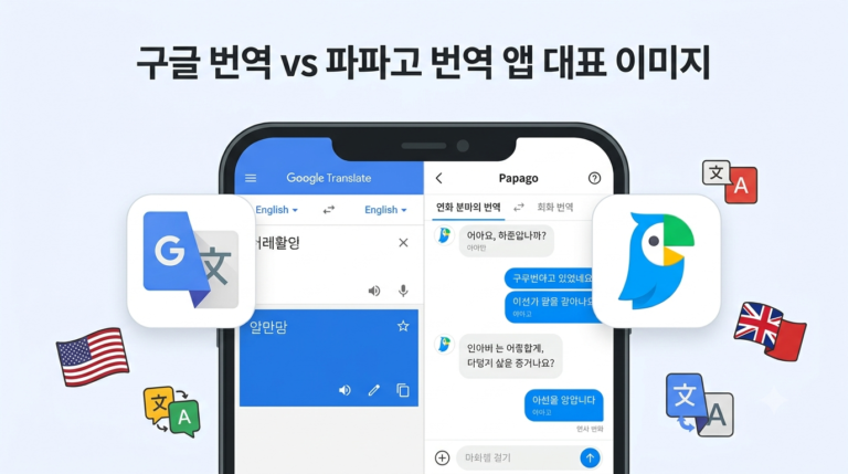 번역 앱 활용법 (구글 번역, 파파고, 실시간 번역)