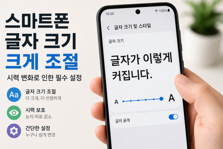 스마트폰 글자 크기 크게 조절 방법