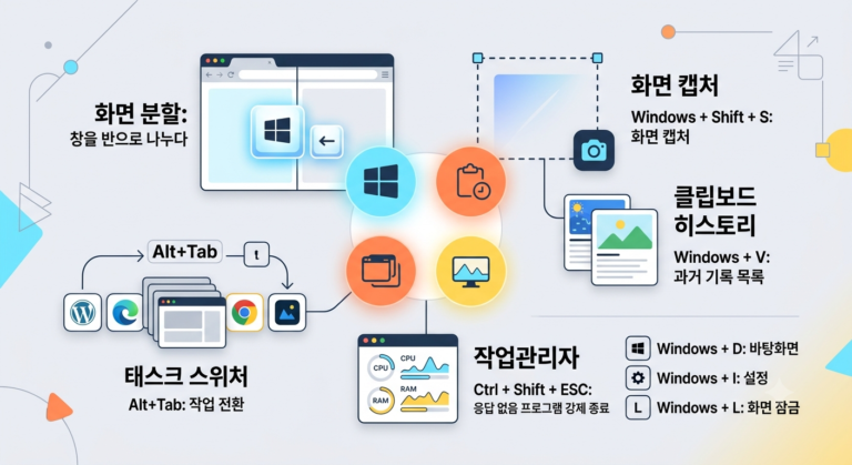 윈도우 단축키 꼭 알아야 할 10가지 기능