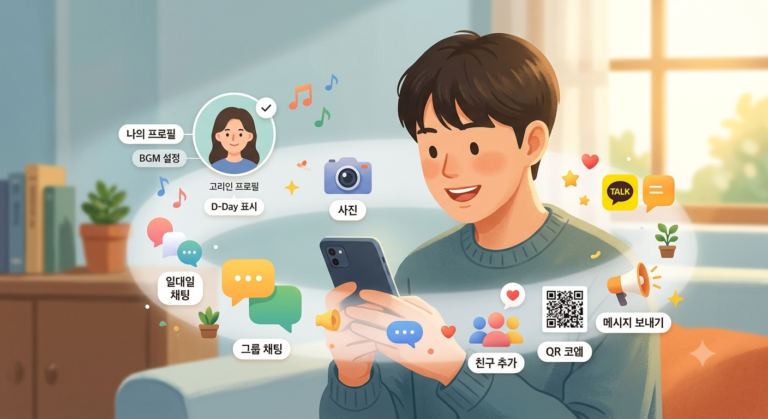 카카오톡 사용법 (프로필 편집, 채팅방, 친구 추가)