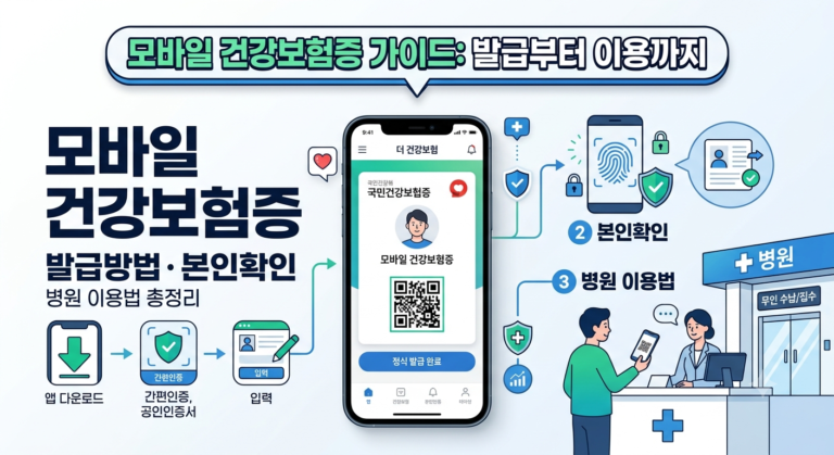 모바일 건강보험증 발급방법·본인확인·병원 이용법 총정리